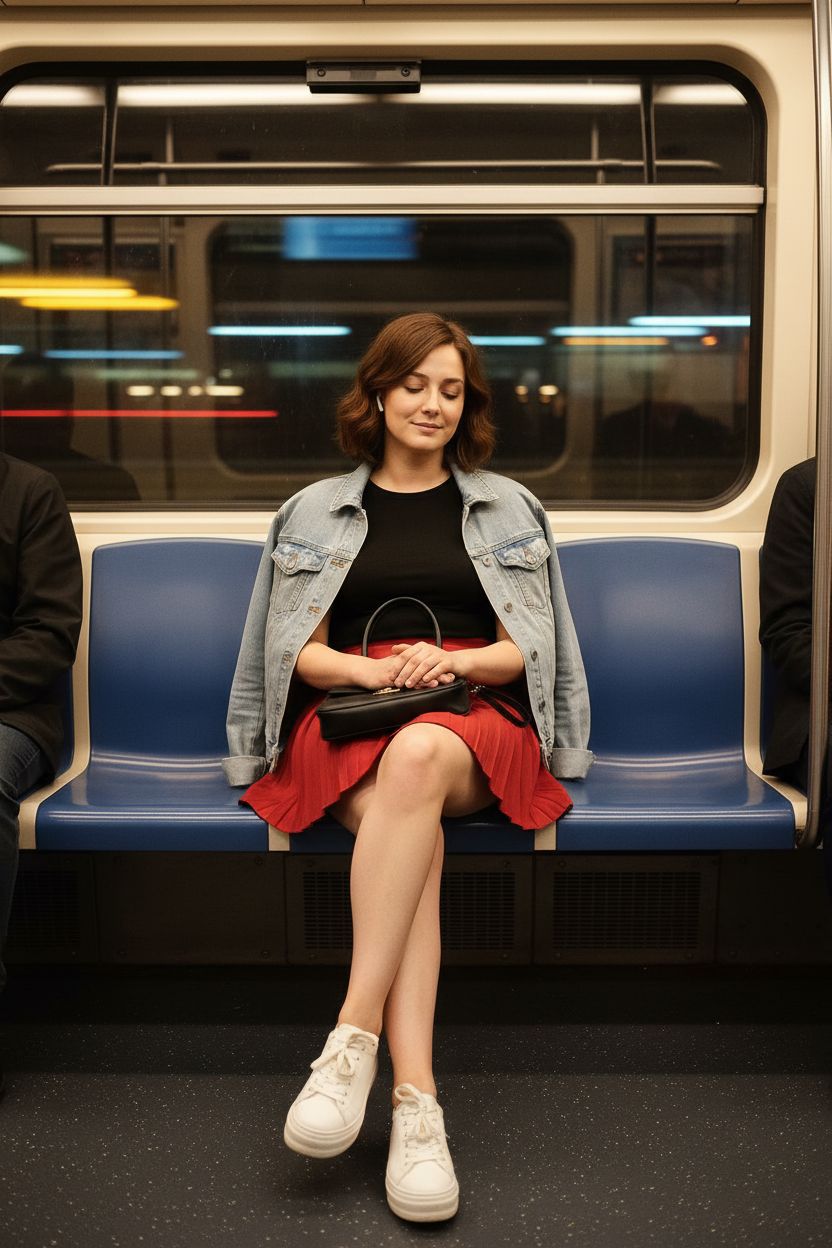 A photo-realistic shot of the uploaded woman in a ...