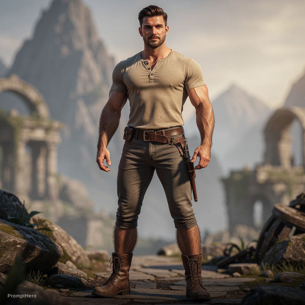 Tom Holland, caucasian complexion, big muscles and...