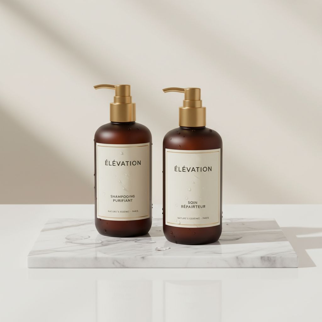High-end studio photograph of premium hair care