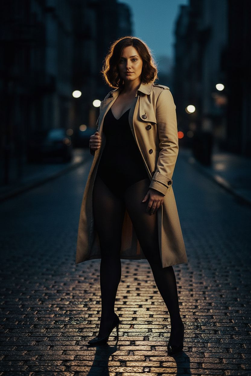 High-fashion magazine editorial portrait, the uplo...