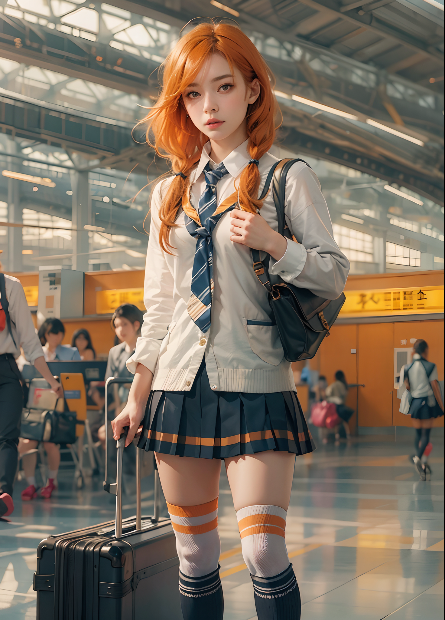 masterpiece, mid shot, arafly dressed woman with o...