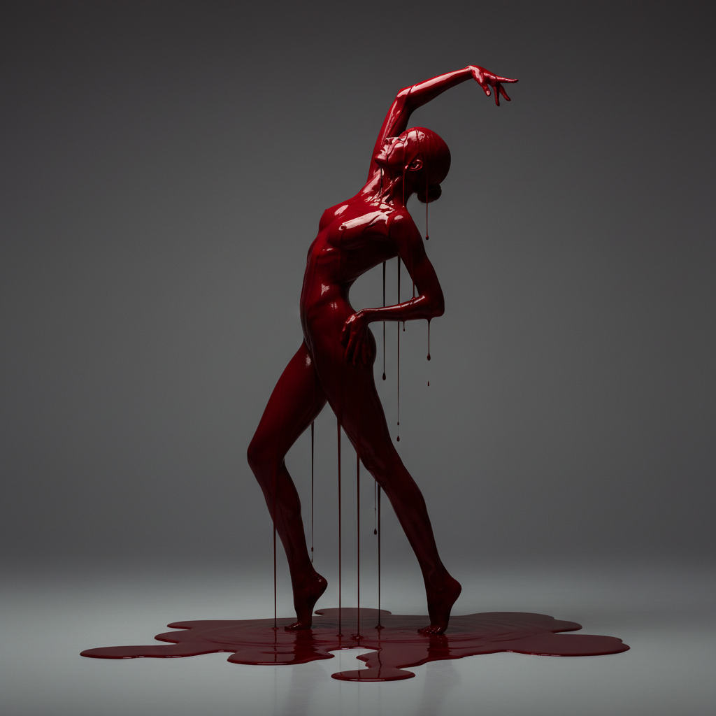 A dramatic, high-contrast studio portrait of a wom...