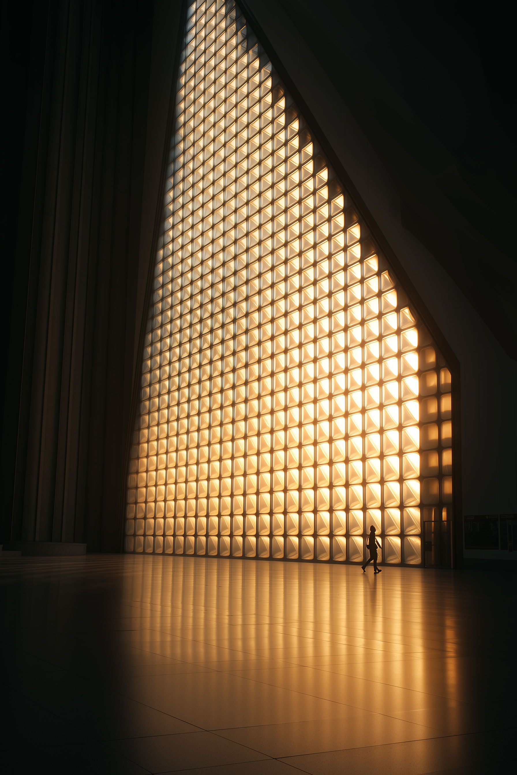 photography, triangular pattern translucent glass ...