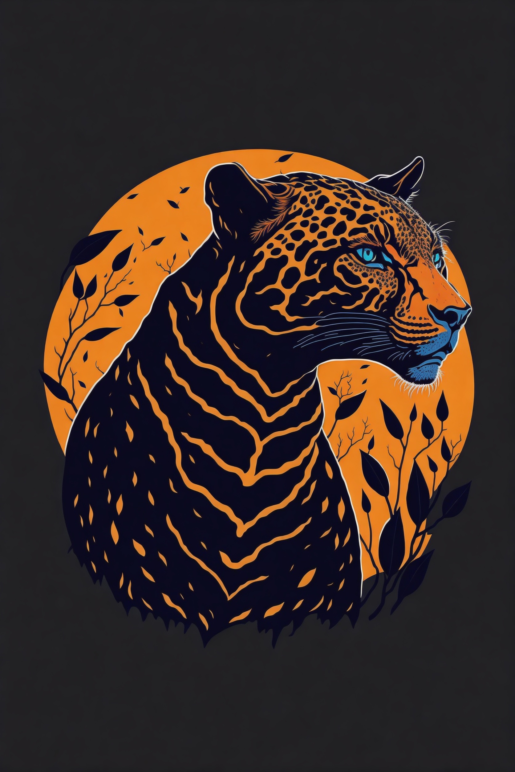 a silhouette design of a jaguar