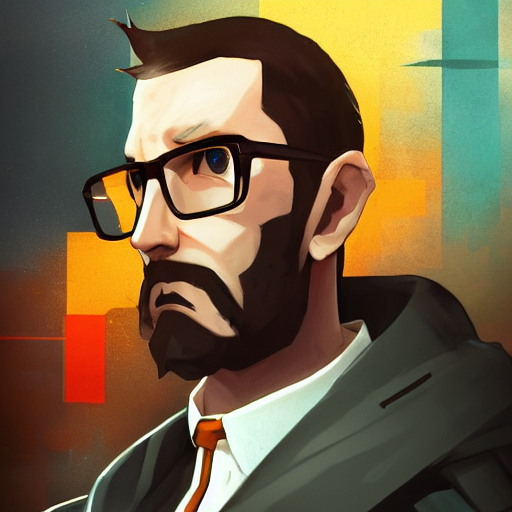 High quality portrait of Gordon Freeman from HL2