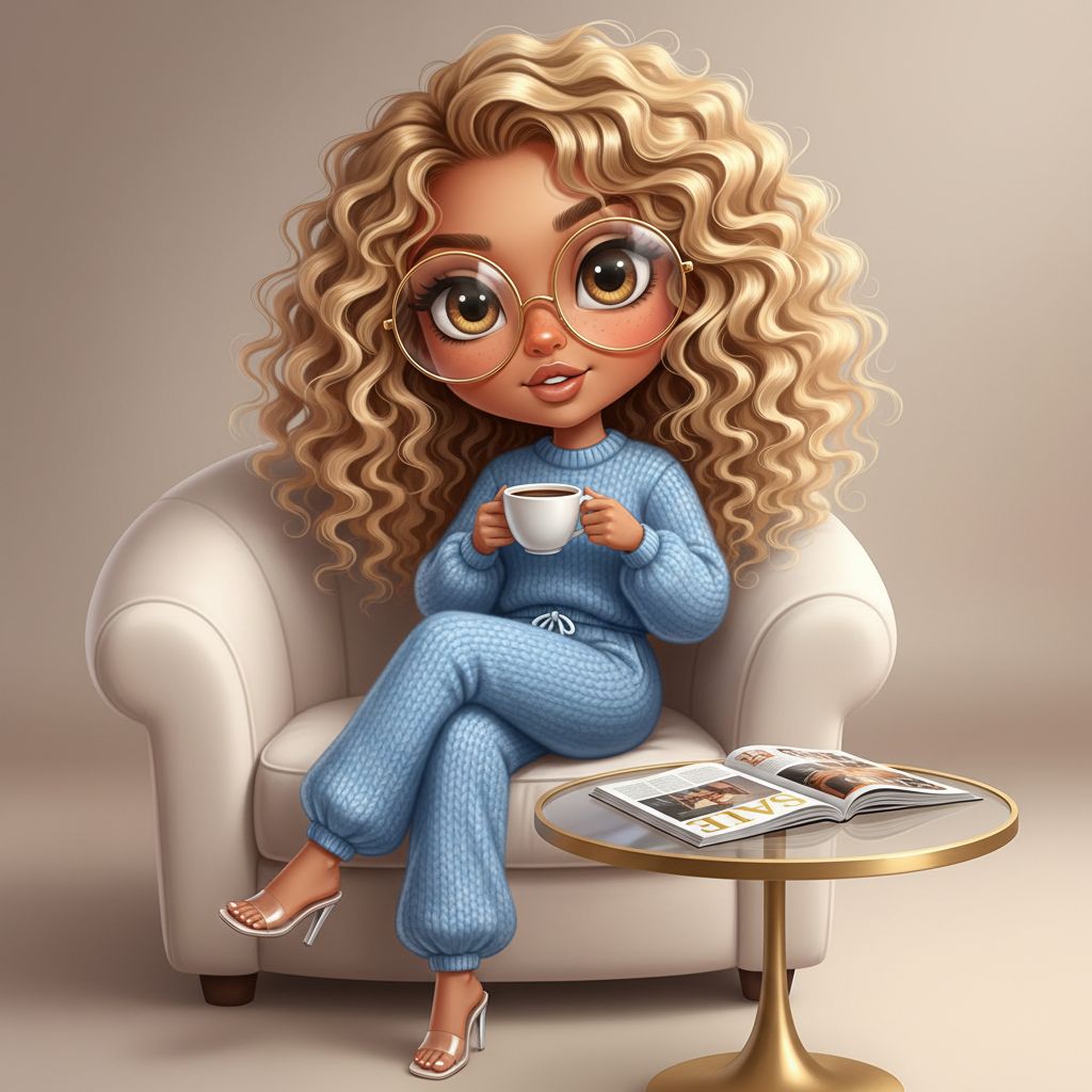 European appearance realistic 18k airbrush chibi i...